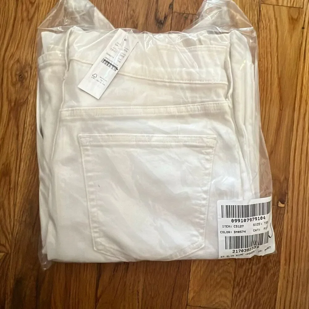 J. Crew Slim-wide jean in White NWT Size 28T